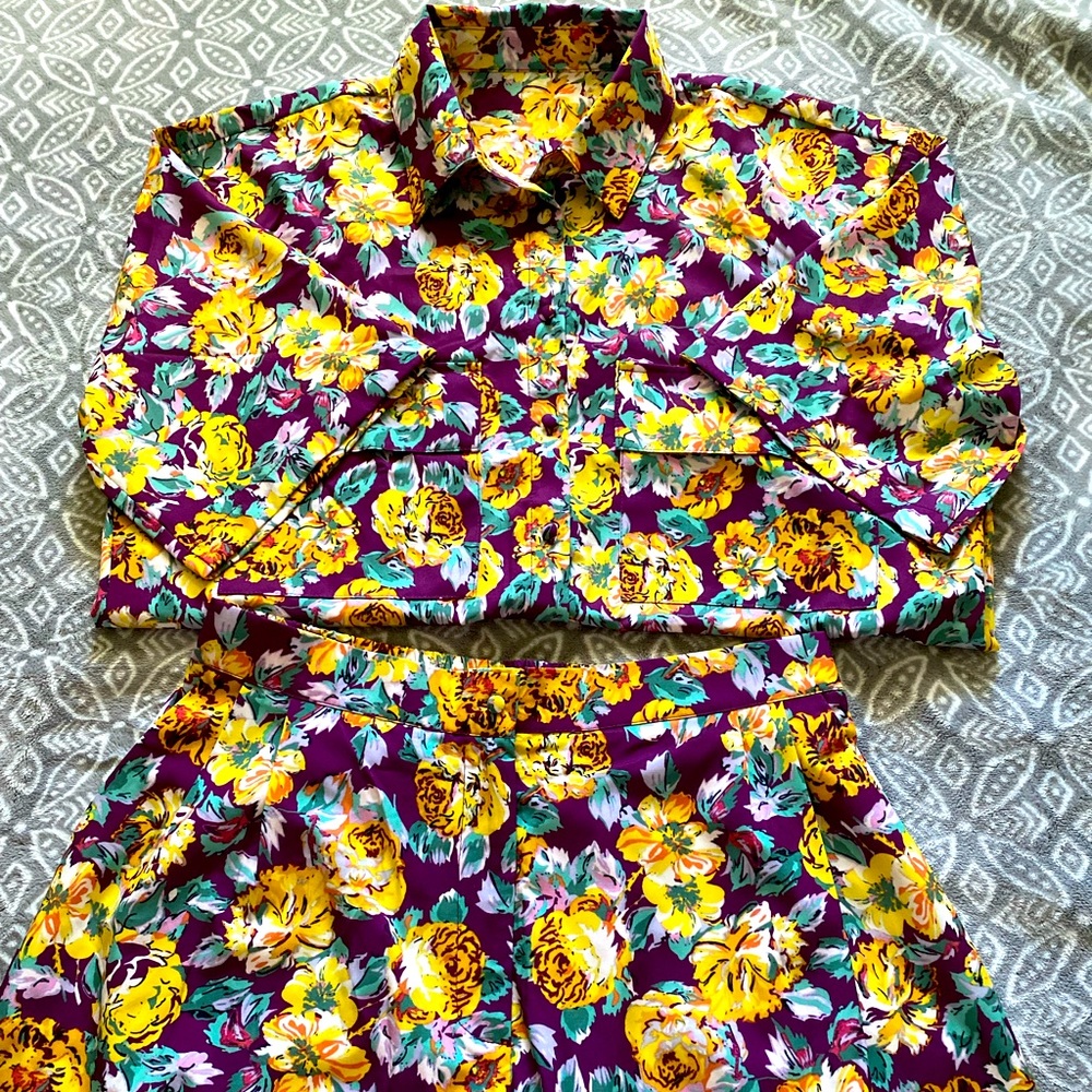 SHEIN - Floral 2pc Set